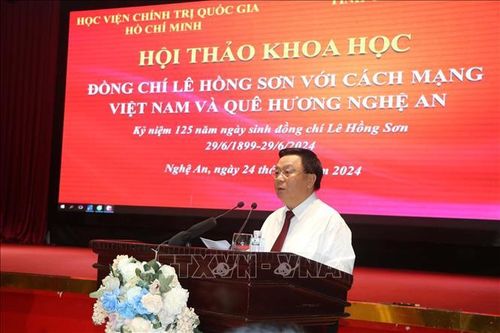 Đồng chí Lê Hồng Sơn với cách mạng Việt Nam và quê hương Nghệ An