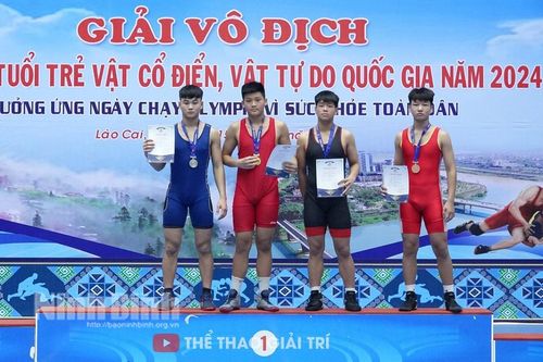 Các đô vật Ninh Bình giành 3 huy chương tại Giải vô địch các lứa tuổi trẻ Vật cổ điển, Vật tự do quốc gia