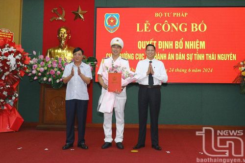 Đồng chí Bùi Huy Toàn giữ chức Cục trưởng Cục Thi hành án dân sự tỉnh Thái Nguyên