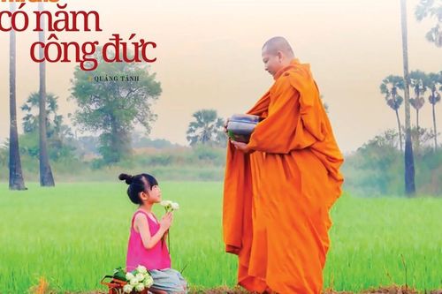 Thí chủ có năm công đức