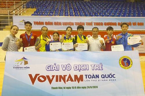 Đoàn Thể thao CAND giành 12 huy chương tại Giải vô địch trẻ Vovinam toàn quốc năm 2024