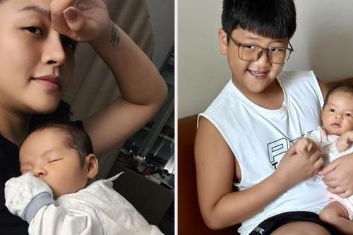Thu Quỳnh khoe khoảnh khắc đáng yêu của 2 'cục cưng'