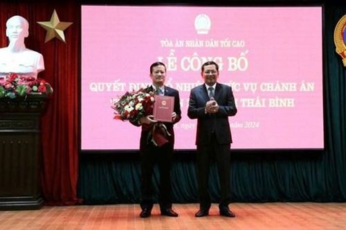 Tòa án Nhân dân tỉnh Thái Bình có tân Chánh án