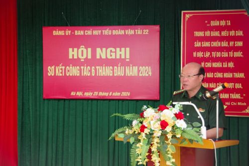 Tiểu đoàn vận tải 22 thực hiện tốt nhiệm vụ xây dựng đơn vị vững mạnh toàn diện 'Mẫu mực, tiêu biểu'