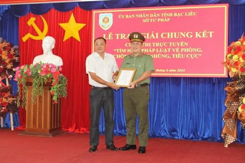 Bạc Liêu: Trao giải Cuộc thi trực tuyến 'Tìm hiểu pháp luật về phòng, chống tham nhũng, tiêu cực'