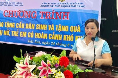 Hội LHPN Lào Cai phối hợp với doanh nghiệp tặng cầu dân sinh cho vùng đặc biệt khó khăn