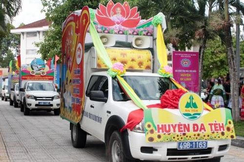 Diễu hành xe tuyên truyền cổ động phòng, chống bạo lực gia đình