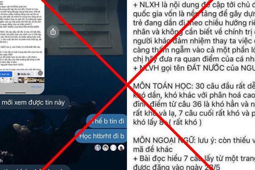 Xác minh thông tin sai sự thật về 'lộ đề thi tốt nghiệp THPT 2024'