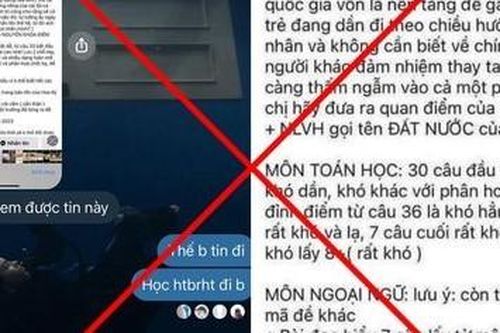 Xác minh đối tượng đưa tin lộ đề thi tốt nghiệp THPT 2024