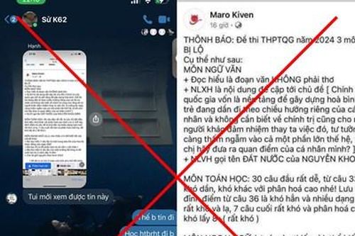 Bộ Công an xác minh đối tượng đăng thông tin sai sự thật 'lộ đề thi tốt nghiệp THPT năm 2024'