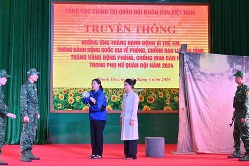 Lần đầu tiên Phụ nữ Quân đội tổ chức truyền thông về phòng chống mua bán người