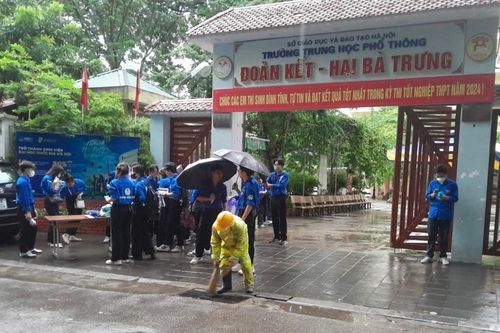 Ứng trực kịp thời không để xảy ra ngập úng tại các điểm thi tốt nghiệp