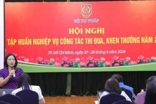 Bộ Tư pháp tổ chức Hội nghị tập huấn nghiệp vụ công tác thi đua, khen thưởng khu vực phía Nam năm 2024