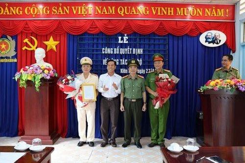 Công bố Quyết định bổ nhiệm Trưởng Công an huyện Kiên Hải
