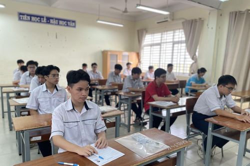 Thí sinh ổn định tại phòng thi, bắt đầu làm bài thi Ngữ văn tốt nghiệp THPT