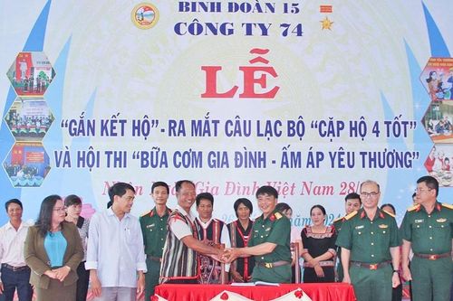 Công ty 74 gắn kết 569 cặp hộ người Kinh với hộ đồng bào dân tộc thiểu số