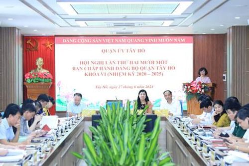 Quận Tây Hồ: Thu ngân sách 6 tháng ước đạt 1.647 tỷ đồng