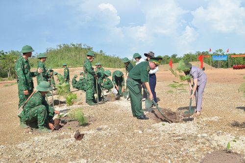 Bộ đội Biên phòng Đắk Lắk: Trồng hơn 4000 cây xanh trong tháng hành động vì môi trường