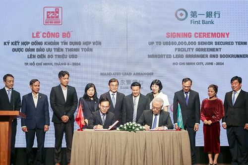 Lễ ký kết hợp đồng tín dụng hợp vốn lên đến 80 triệu USD giữa Sao Mai Group và Ngân hàng First Commercial Bank