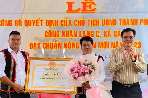 Làng C đạt chuẩn nông thôn mới