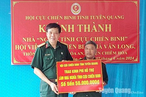 Khánh thành nhà 'Nghĩa tình Cựu chiến binh' tại Hòa An