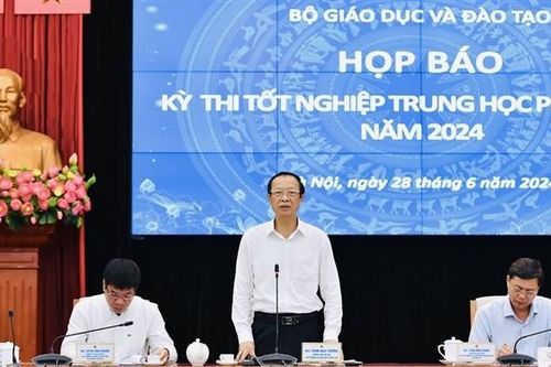 Họp báo kết thúc thi tốt nghiệp THPT 2024: An toàn, nghiêm túc, chưa ghi nhận hiện tượng tiêu cực, gian lận có tổ chức