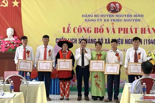 Nguyên Bình công bố và phát hành cuốn 'Lịch sử Đảng bộ xã Triệu Nguyên, giai đoạn 1946 - 2023'