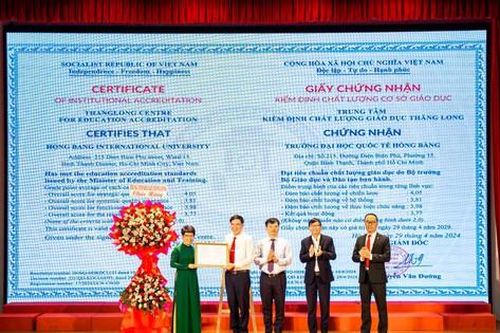 Trường Đại học Quốc tế Hồng Bàng đạt chuẩn kiểm định Chất lượng giáo dục cơ sở chu kỳ II