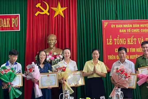 Đak Pơ trao giải cuộc thi trực tuyến tìm hiểu pháp luật