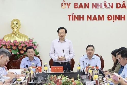Bộ trưởng, Chủ nhiệm Văn phòng Chính phủ cùng Đoàn công tác làm việc tại tỉnh Nam Định