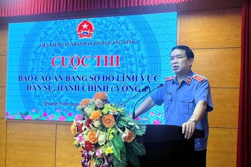 VKSND tỉnh Quảng Ninh thi báo cáo án bằng sơ đồ trong lĩnh vực Dân sự, Hành chính