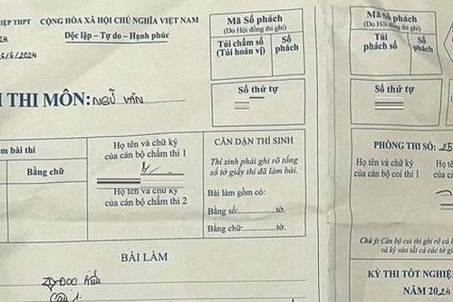 Thí sinh mất 15 phút làm bài môn Ngữ văn, vì giám thị ký nhầm chỗ vào bài thi?