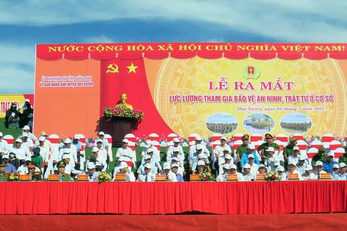 Quảng Nam: Ra mắt 1.500 người tham gia bảo vệ an ninh trật tự ở cơ sở