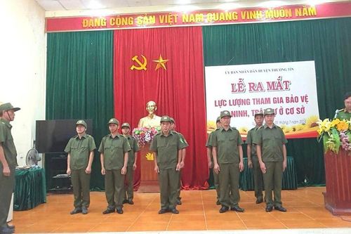 Huyện Thường Tín ra mắt lực lượng tham gia bảo vệ ANTT cơ sở