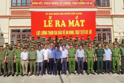 Đồng loạt tổ chức Lễ ra mắt Lực lượng tham gia bảo vệ ANTT ở cơ sở