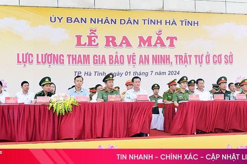 Hà Tĩnh ra mắt lực lượng tham gia bảo vệ ANTT ở cơ sở