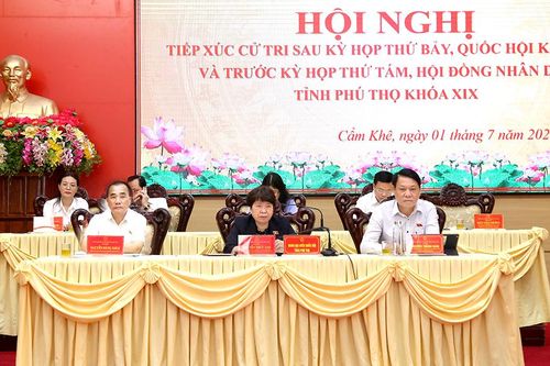 Tiếp xúc cử tri tại huyện Cẩm Khê, Thanh Thủy, Thanh Ba và Tân Sơn