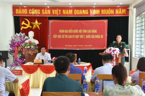 Đoàn đại biểu Quốc hội tỉnh tiếp xúc cử tri huyện Hà Quảng