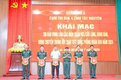 Quân khu 5: Khai mạc Hội thao thể thao quốc phòng cụm thi đua 4 tỉnh Tây Nguyên