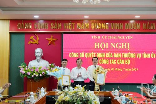 Ban Thường vụ Tỉnh ủy Thái Nguyên điều động, bổ nhiệm cán bộ