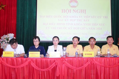 Đoàn đại biểu Quốc hội tiếp xúc cử tri huyện Nghi Lộc