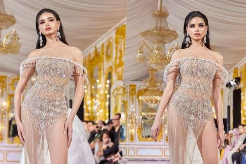 Miss Grand Dominican Republic 2024 khoe hình thể như tạc tượng trong thiết kế xuyên thấu táo bạo