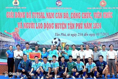 Giải futsal cán bộ, công chức, viên chức, người lao động huyện Tân Phú 2024