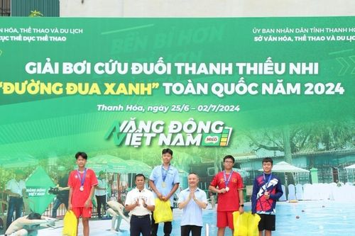 Gia Lai giành 13 huy chương ở Giải bơi cứu đuối thanh thiếu nhi toàn quốc