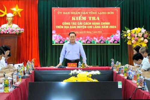 Đồng chí Chủ tịch UBND tỉnh kiểm tra công tác CCHC tại huyện Chi Lăng