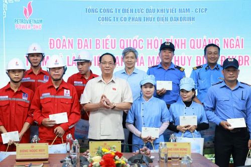 Phó Chủ tịch Quốc hội, Thượng tướng Trần Quang Phương thăm, làm việc tại Nhà máy Thủy điện ĐakĐRinh