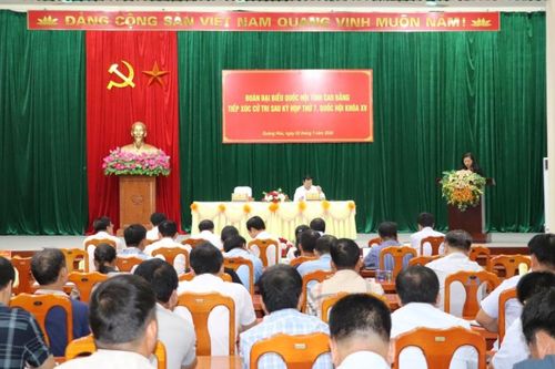 Đoàn đại biểu Quốc hội tỉnh tiếp xúc cử tri huyện Quảng Hòa