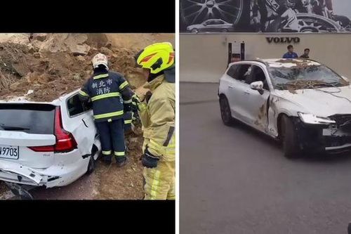 Xe Volvo vẫn chạy ngon lành sau khi bị chôn vùi trong vụ sạt lở đất