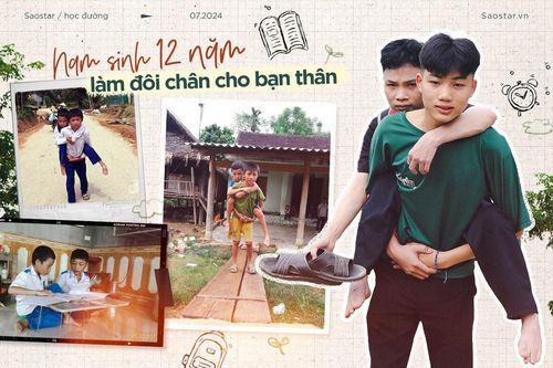 Nam sinh 12 năm làm đôi chân cho bạn thân, bất kể nắng mưa đều cõng đến trường