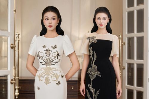 Diễn viên Quỳnh Châu 'Người một nhà' hóa nàng thơ khi diện váy dạ hội đính kết kiêu sa